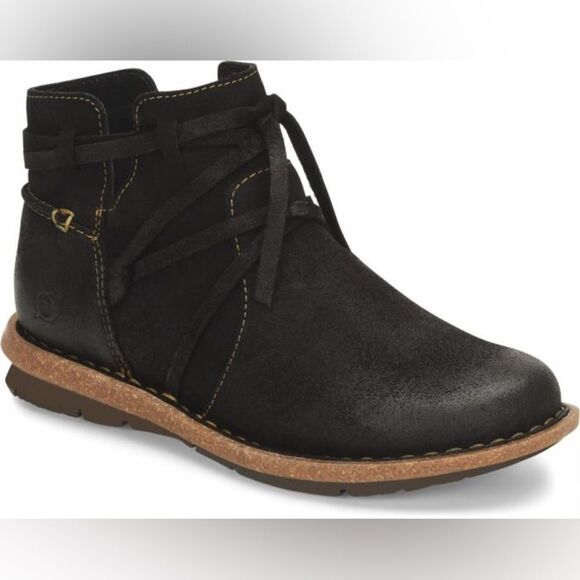 BORN 10 Women’s Tarklin Black Distressed Black Suede Ankle Chukka Boots Winter - Picture 16 of 16